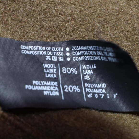 Vintage Gloverall Wool Duffle Coat Green Brown Hooded Made in England Large - Picture 7 of 12